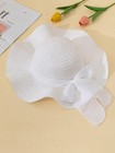 Kentucky Derby Tea Party Church Straw Sun Hat With Wide Brim