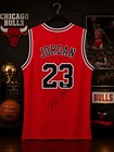 Michael Jordan Signed Bulls Jersey Beckett Auto   6 Championship Rings Bundle