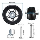 Luggage Wheels Replacement 70mm X 19mm 2 8  X 0 8  Suitcase Black 1 Set
