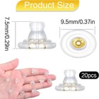 20pcs 18k Gold Silicone Earring Backs - Secure Lock For Studs  Hypoallergenic