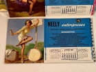 1962-65 Lot Of 3 Gil Elvgren Pin-up Blotter Cards Neely Enterprises