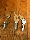 Gumball Candy Northwestern Acorn Komet Vending Machine Locks And Keys Lot Of 3