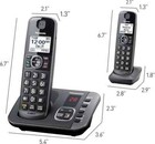 Panasonic Cordless Phone Contrast Display  Expandable System With 3 Handsets Blk