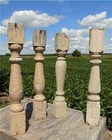 4 Rustic Tan Wood Balusters Architectural Salvage Spindles Porch Trim  A21