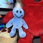 Dan Dee Vintage Smiley Face Tickle Giggle Wiggle Red Plush 13  Tested Working