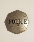 Vintage Obsolete Police Badge Ornate Octagonal Metal Collectible