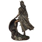 Veronese Viking Shieldmaiden Sword Shield Bronze Finished Statue Norse Mythology