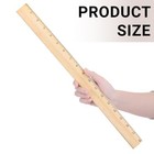 12 Packs Wooden Rulers 18 Inch With Single Metal Side Bulk Inches Centimeter