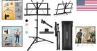 Extra Stable Music Stand With Carrying Bag - Lightweight   Adjustable To 54 3 