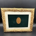 Vintage Elias Fine Pewter 18kt Gold Electroplated Picture Frame Rose Wreath 5x7