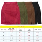 Women s Lady Elegant High Waist Pencil Mini Suede Skirt Office Bodycon Clubwear
