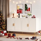 60  Sideboard Buffet Cabinet  Large Credenza Storage  Modern Console Table