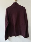 Polo Ralph Lauren Sweater Mens Medium Burgundy Warm Mock Neck Quarter Zip