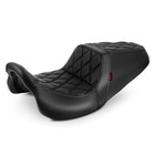 Driver Passenger Full Black Gel Comfort Seat For Harley Touring 2008-2024 Models