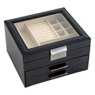 3 Layers Jewelry Box Large Capacity Box Ring Earring Necklace Storage Case gift