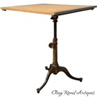 Antique Vintage Drawing Drafting Artist Table Cast Iron Adjustable Stand 1910