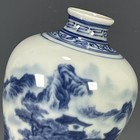 Exquisite China Porcelain Blue And White Porcelain Pot Landscape Patterned Vase