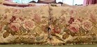 2 Large Aubusson Needlepoint Pillow Wool   Velvet French Country Feather Insert