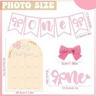 My First Year Photo Frame Board 3d Coquette Pink Bow Monthly Milestone Photo
