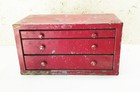 Vtg Huot Fractional Drill Bit Index Storage Bin 3 Drawer Organizer Metal Cabinet