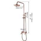 Us Antique Copper Rain Shower Head Hand Faucet Spray Mixer Tap Kits Wall Mount