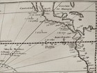 Map Pacific California Australia New Zealand   Original Engraving Bellin   1750