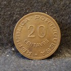 1948 Portuguese Angola  colony  20 Centavos  Decent Grade  Km-71  an3 