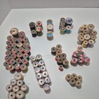 Vintage Lot Of 162 Vintage Antique Sewing Thread Wooden Spools  Various Brands 