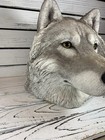 Vintage Large Wolf Head Sculpture Sandicast 1996 Sandra Bruce