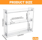 4 Pcs Clear Paint Rack Wall Mount  Acrylic Nail Polish Rack Organizer  3 Tier