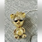 Rare Nib Dior Inlex Metallic Robot Bear Key Chain Bag Charm Gold Silver Vip Gift