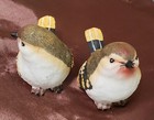 Finches  Bird   set 2  Figurines   large  Resin  3 h X 4  L