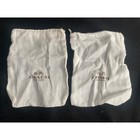 Coach Dust Bags Pouches White Logo Set Of 2 Small Accessory Travel