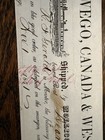 1851 Oswego Canada   Western Line Bill Of Lading - Canal Boat Graphic - Ny