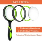 Leffis 3 Pack Magnifying Glass  10x Non-slip Handheld Reading Magnifier For Kids