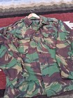 Belgium Jungle Camouflage Shirt Medium Vintage Military Slant Pocket