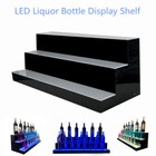 3 Steps Acrylic Liquor Bottle Stand Led-lighted Bar Bottle Display Shelf Rack