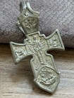 Vintage Silver 925 Cross Jesus Christian Saints Russian Crucifix Rare Old 20th