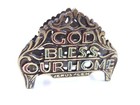 Vtg Handmade In Israel Brass Enamel Judaica Jerusalem Napkin Holder