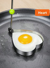 4pcs Stainless Steel Fried Egg Mold Set - Nonstick Breakfast Cooking Tool - New