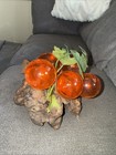 Mid Century Modern Lucite Grape Cluster Amber Vintage
