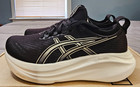 Asics    women s 8 Wide  Gel-nimbus    27 Running Shoes In Black white -  165