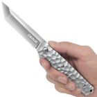 Edc Pocket Folding Knife Ball Bearing Quickly Flipper Open  3 54  Blade  silver 