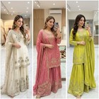 Pakistani Indian Wedding Sharara Suits Party Wear Dress Bollywood Salwar Kameez