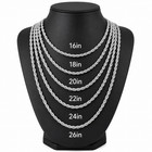 Stainless Steel Rope Chain Necklace 4mm Size 16  To 26  Hip Hop Jewelry Men Gift