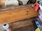 Cottagecore Honey Golden Oak Wooden Wall Shelf Vintage 80s Farmhouse Extra Long