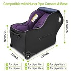 Yorepek Car Seat Travel Bag W wheels   Shoulder Straps Compatible W nuna Pipa Ca