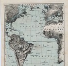 1849 Map Of The Atlantic Ocean - Original J  Olney Africa - North America