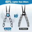 Flissa 7 5 Inch Lightweight Fishing Pliers Tungsten Carbide Line Cutters For Men