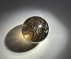 Rutilated Smoky Quartz Polished Crystal Sphere W  Needle-like Inclusions